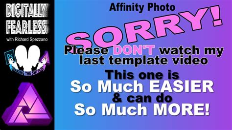 An Easy And Better Template Tutorial With Affinity Photo Youtube