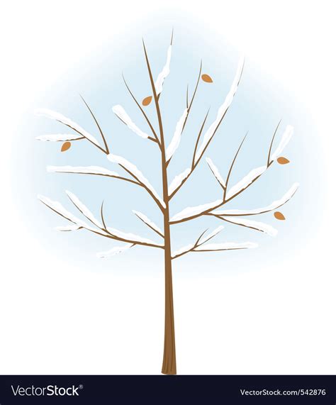 Stylized Winter Tree Royalty Free Vector Image