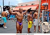 Bodybuilders Working Out Muscle Beach Venice Stock Photo (Edit Now ...