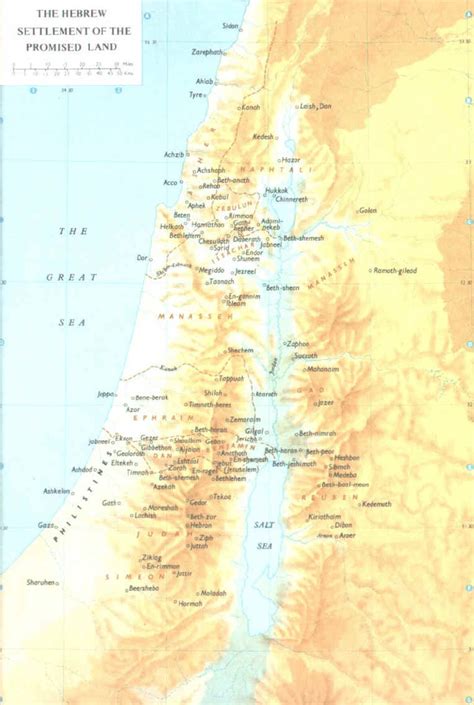 The 12 Tribes Of Israel Bible Land Maps From All Sermons