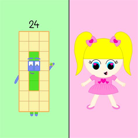 Numberblocks Numberblock 24 Vs Twenty Four Pinky By December24thda On