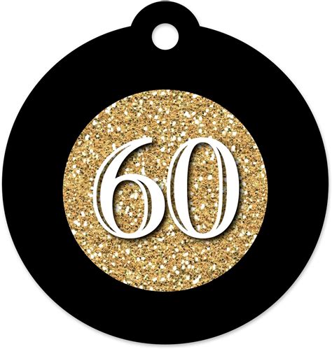 Big Dot Of Happiness Adult 60th Birthday Gold Party Favor