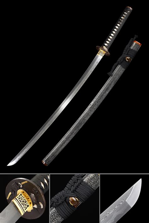 Black Damascus Katana Handmade Real Japanese Katana Sword Damascus