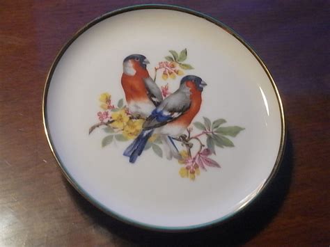 Kaiser Porcelain Ornamental Plate Bird Motif Germany With Gold Etsy