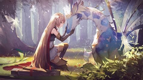 Wallpaper Anime Fairies Fictional Forest Shadowverse 2560x1440