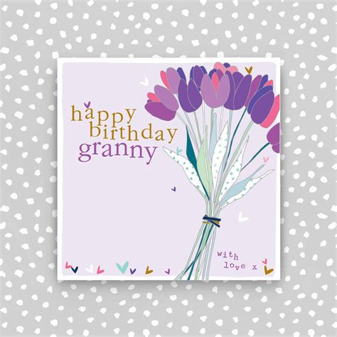 Granny Birthday Card Tulip Design By Molly Mae®