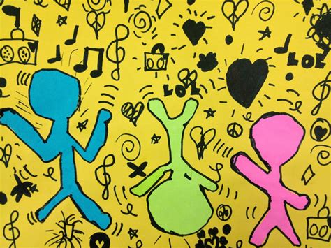 Art At Hosmer Keith Haring Dancing Figures