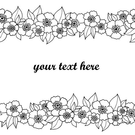 Premium Vector Hand Drawn Doodle Floral Frame