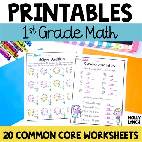 1st Grade Math Worksheets Common Core Printable And Easy To Use