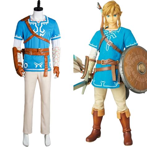 The Legend Of Zelda Breath Of The Wild Link Uniform Cosplay Costume