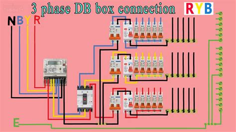 What is a three phase line? 3 phase distribution DB box wiring diagram - YouTube