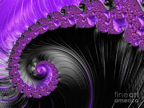 Bold Purple Spiral Digital Art By Elisabeth Lucas Fine Art America