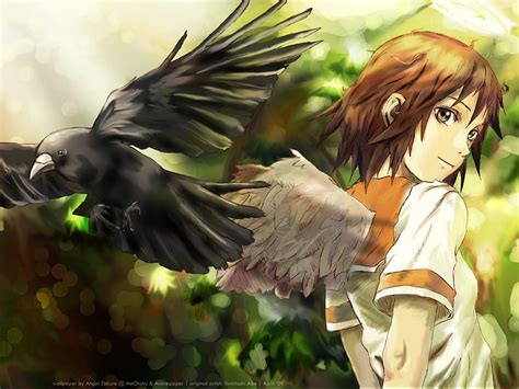 The Protector Brown Hair Pretty Girl Anime School Girl Anime Angel