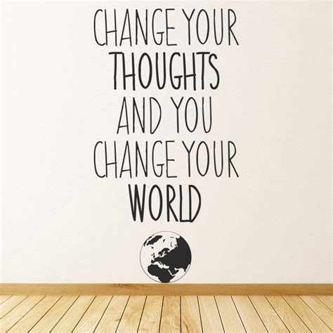 Vistaprint.com has been visited by 100k+ users in the past month Change Your World Inspirational Quote Wall Sticker