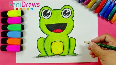How To Draw A Cute Frog Cómo Dibujar Una Rana Kawaii Youtube
