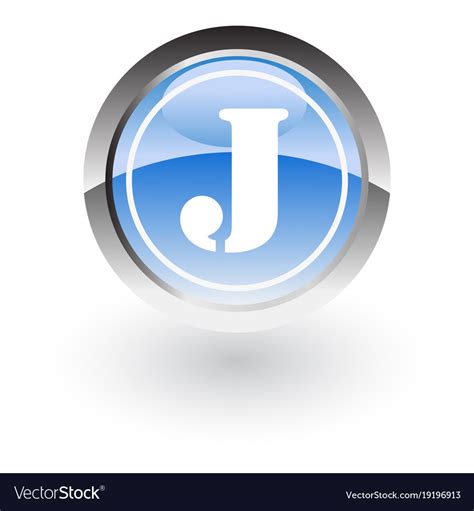 Circle Letter J Icon Logo Royalty Free Vector Image