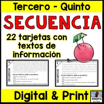 Reading Comprehension In Spanish Sequence In Spanish Secuencia De