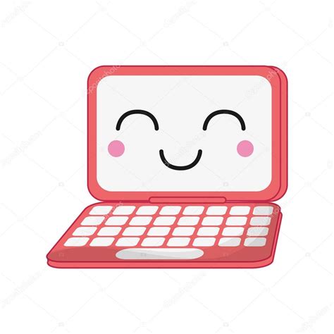 Kawaii Laptop Icon Stock Vector Image By ©jemastock 120380936