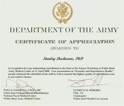 Army Certificate Of Appreciation Template Certificate Of Appreciation