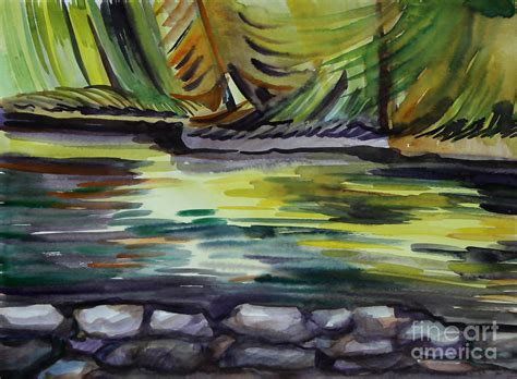 Dancing Lake Painting By Anna Duyunova Fine Art America