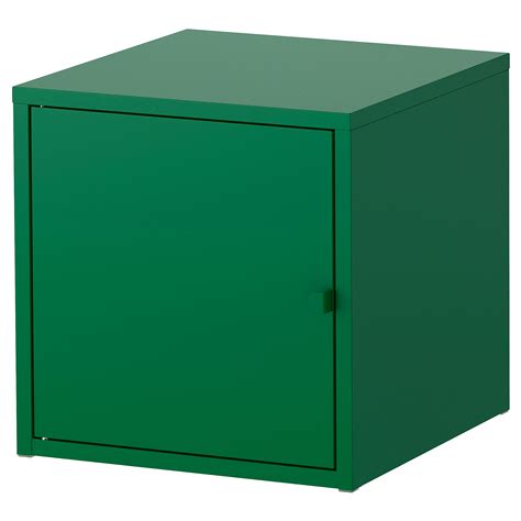 Create an asymmetric or unexpected storage solution and fill it with your things. LIXHULT cabinet, metal/dark green | IKEA Indonesia