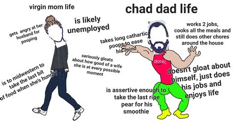 Virgin Mom Life Vs Chad Dad Life R Virginvschad
