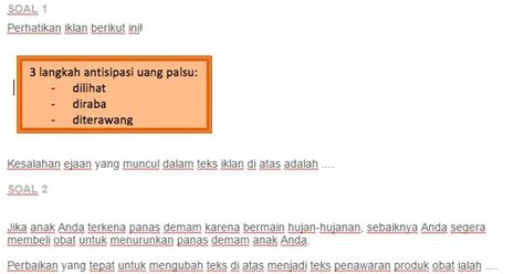 Contoh Soal Menyunting Bahasa Teks Iklan Ezy Blog