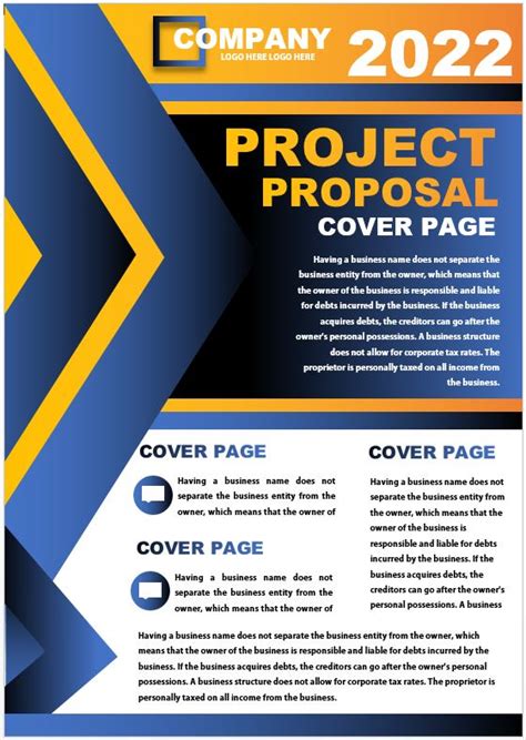 9 Creative Project Proposal Cover Page Design In Ms Word
