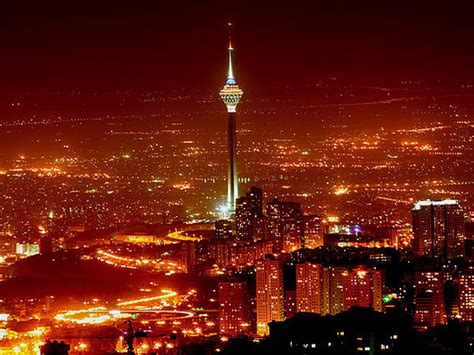 Night In Tehran Night Buildings Tehran Sky Scrapers Milad Tower