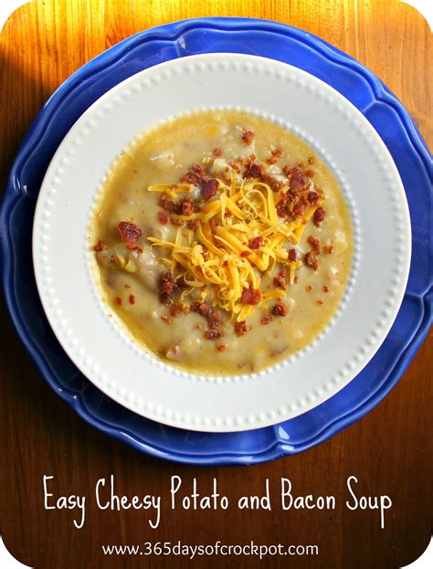 Recipe For Slow Cooker Crock Pot Easy Cheesy Potato And Bacon Soup