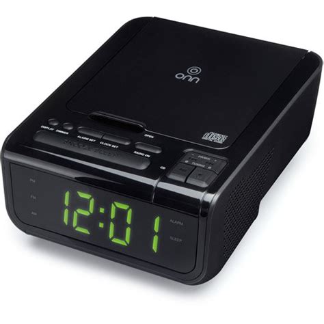 Buy Onn Audio Top Loading Cd Player Dual Alarm Clock Digital Amfm