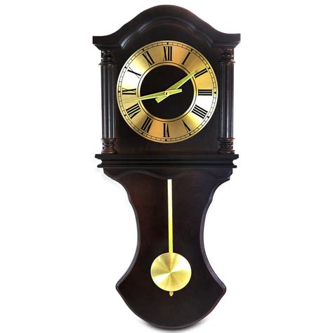 Bedford Clock Collection 275 Inch Wall Clock With Pendulum And Chimes