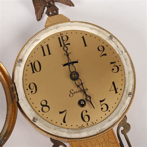 Sessions And Antique Schoolhouse Reproduction Wall Clocks Mid To Late