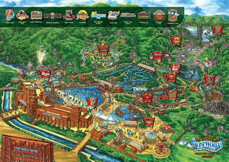 Great outdoor experience for the kids with different adventure options: Park Map - Lost World of Tambun Theme Park