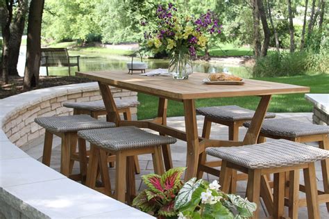 Counter Height Patio Table And Chairs Vincendes