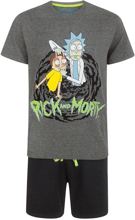 Rick And Morty Portal Mens Pyjamas S Amazonfr Vêtements Et