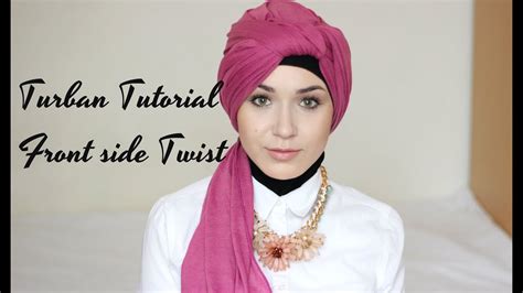 2 Easy Hijab Scarf Turban Tutorial Front Side Twist Youtube