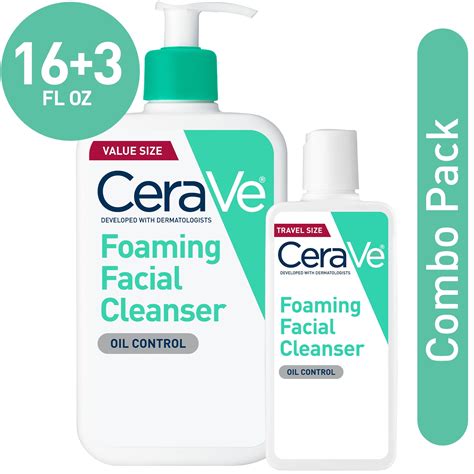 Cerave Foaming Face Wash Face Cleanser For Normal To Oily Skin 3 Fl