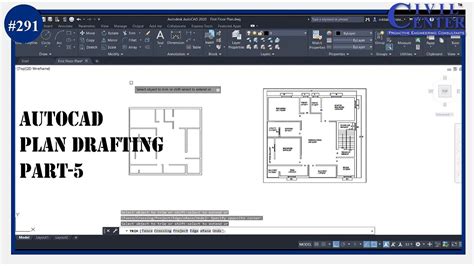 Autocad Drafting Basics Plan Drafting Part 5 Youtube