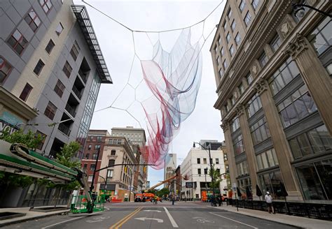 Stunning Nylon Sculpture By Janet Echelman Debuts In Columbus