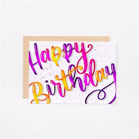 Maybe you would like to learn more about one of these? PRINTABLE Happy Birthday Card | 5x7 | Handlettered | Instant Download PDF in 2020 | Happy ...