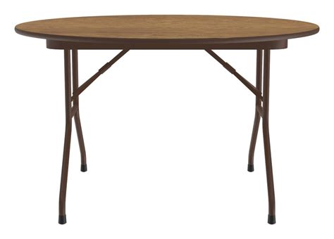 Medium Oak Round Folding Table Econoline By Correll