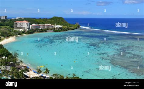Tropical Tumon Bay In The South Pacific Island Of Guam Famous For Its