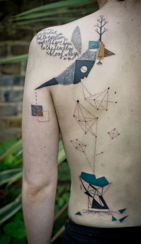 Geometric Back Tattoo By Expanded Eye Tattoomagz › Tattoo Designs
