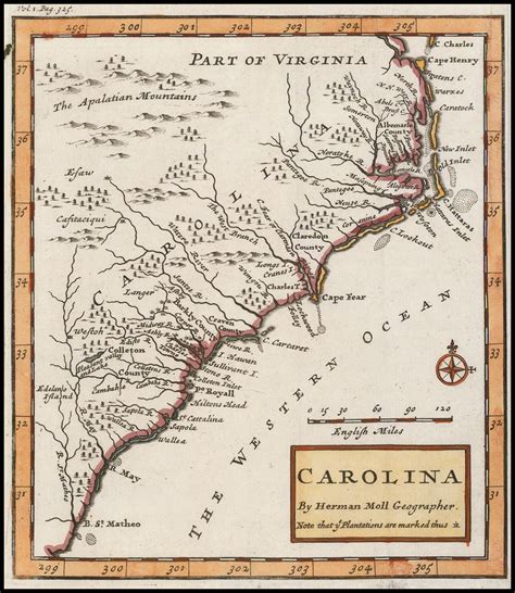 Carolina By Hmoll Geographer Barry Lawrence Ruderman Antique Maps Inc