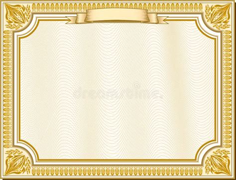 Golden Certificate Stock Vector Illustration Of Achievement 55935834