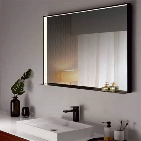 Black Bathroom Mirrors With Lights Rispa