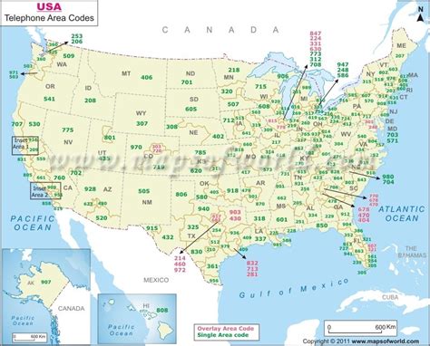 Usa Area Codes Map Area Codes Us Map