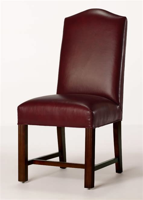 Leather dining chairs from the uk's best dining chair supplier. Leather Camel Back Chippendale Dining Chair with Full Seat