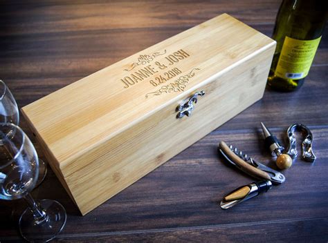 Personalized Wooden Wine Box Luxury Wine Box Anniversary T